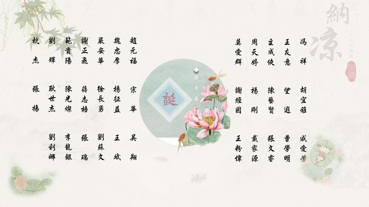 【生日祝福】恭祝07月生日的員工生日快樂！